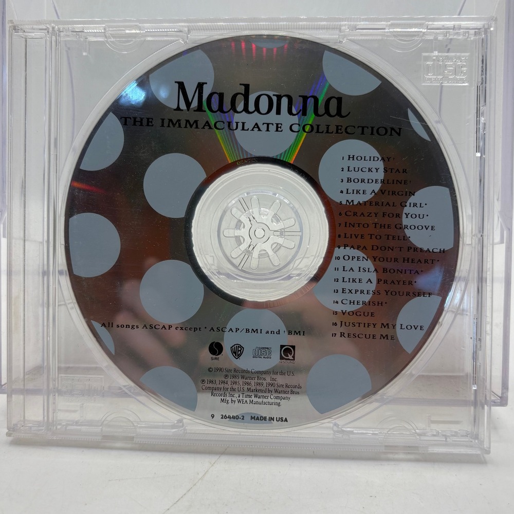 Madonna The Immaculate Collection CD 1990 Sire Records 9 26440-2 Made in USA